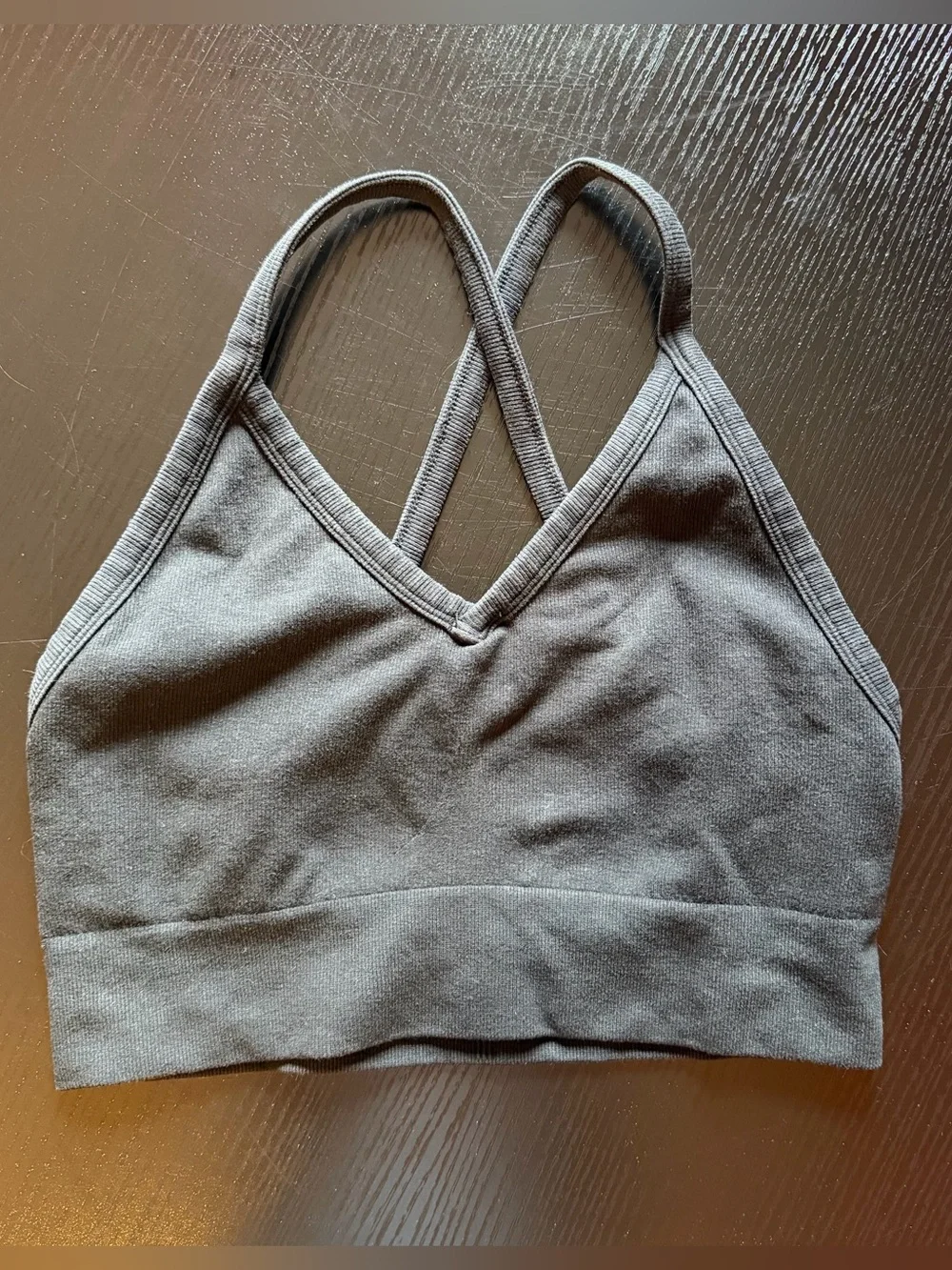 ALO Black Crossback Seamless Sports BravLarge